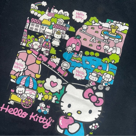 Bioworld Black Hello Kitty Kids T-Shirt - Picture 2 of 4